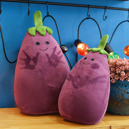 80CM Eggplant Vegetable Pillow Plush Toys Cartoon Soft Stuffed Dolls Mascot Birthday Xmas Gift Kitchen Decor