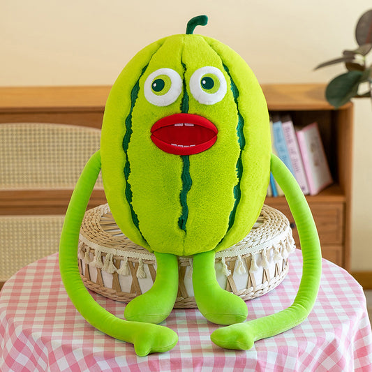 32CM Funny Watermelon Fruit Stuffed Doll Plush Toy Soft Birthday Gift For Kids Mascot Home Decor
