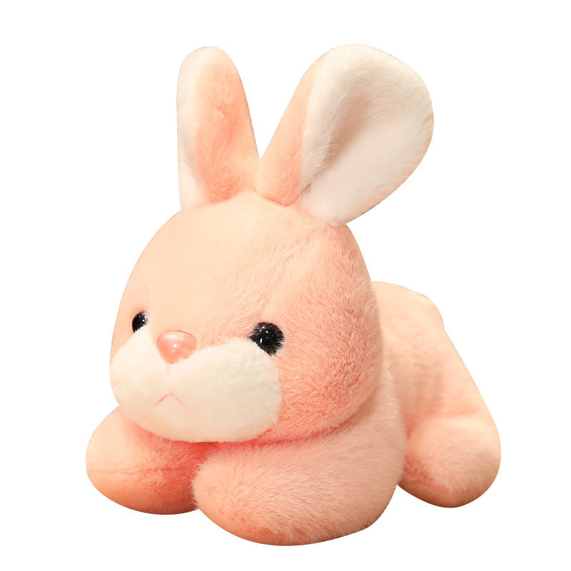 25CM Cute Laying Rabbit Plush Toys Cartoon Soft Stuffed Animals Dolls Mascot Birthday Xmas Gift