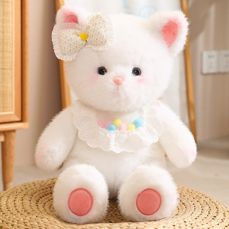 45CM Kawaii Luck Baby Bear Rabbit Cat Fox Soft Stuffed Dolls Animals Plush Toys For Kids Xmas Gift Home Decor