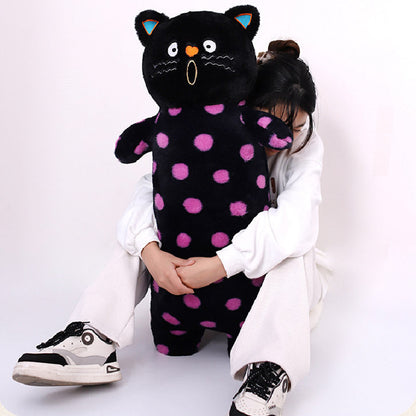 70CM Pink Polka Dot Long Body Cat Plush Toys Cartoon Stuffed Pillow Animals Soft Doll Gifts For Kids Girls