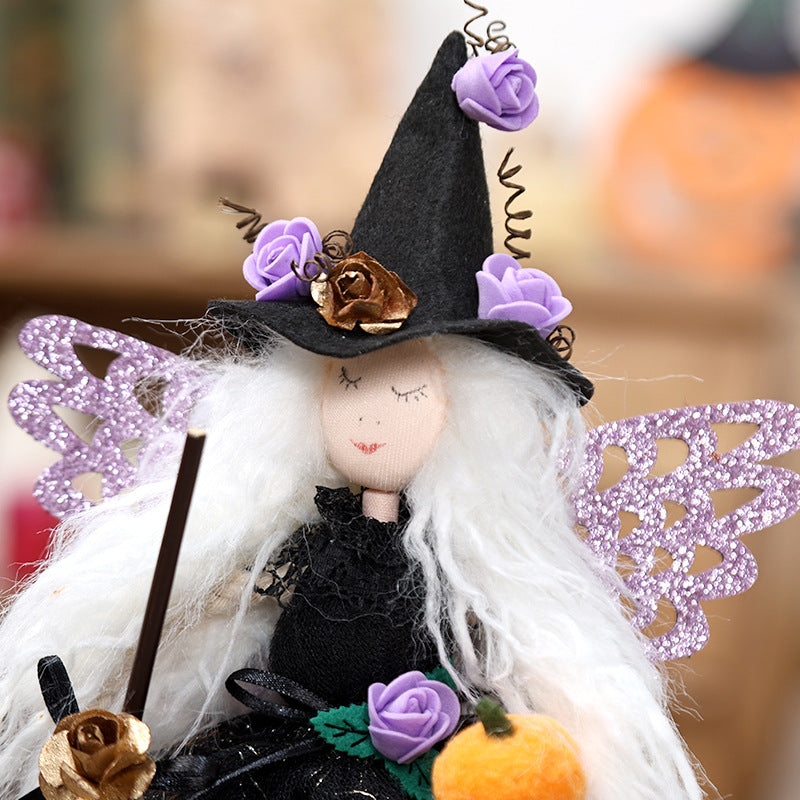 30CM Halloween Witch Dolls Toy Xmas Gifts Mascot Festival Home Decor