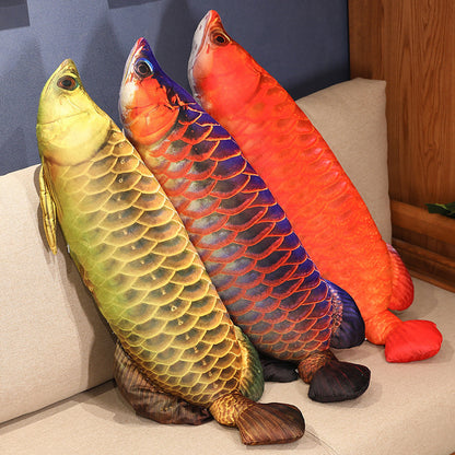 80CM Simulation Fish Soft Pillow Ocean Animals Dolls Cat Plush Stuffed Toy Mascot Birthday Xmas Gift Home Decor