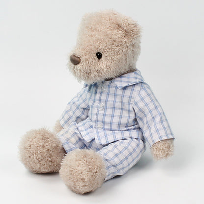 30CM Blue Shirt Gentleman Bear Plush Toys Soft Cuddly Stuffed Animals Dolls Mascot For Baby Kids Birthday Xmas Gift