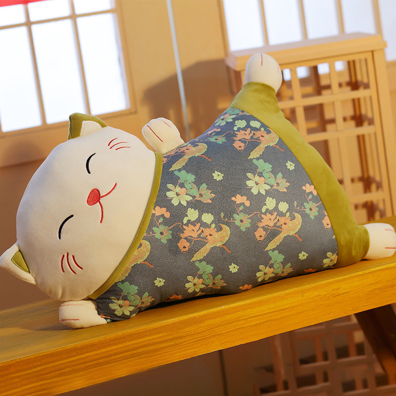 55CM Fat Lucky Cat Stuffed Animals Dolls Plush Kawaii Pillow Toys Mascot Kids Birthday Xmas Gift Home Decor