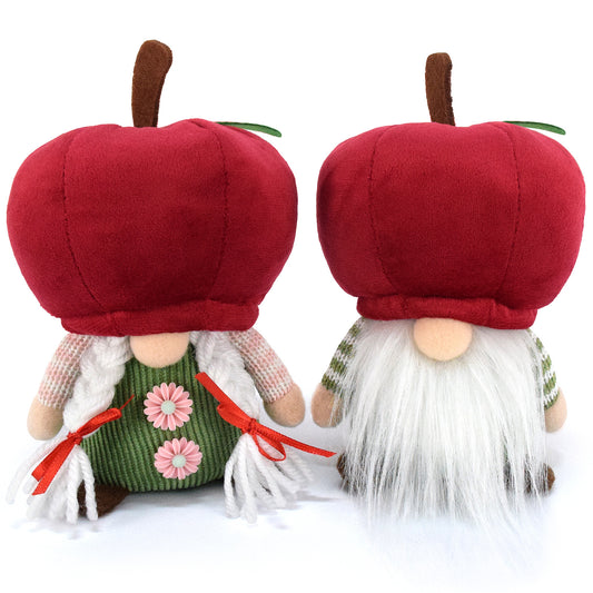 2PCS 17CM Halloween Apple The Gnome Figurine Dolls Toy Xmas Gifts Mascot Festival Home Decor