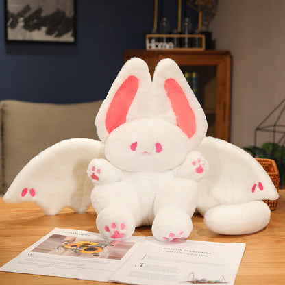 45CM Kawaii White Bat Cosplay Plush Toys Cartoon Soft Stuffed Dolls Mascot Birthday Xmas Gifts