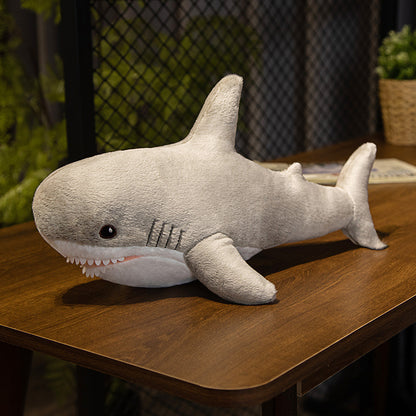 45CM Fat Shark Soft Sleeping Pillow Plush Stuffed Toy Ocean Animals Dolls Mascot Birthday Xmas Gift