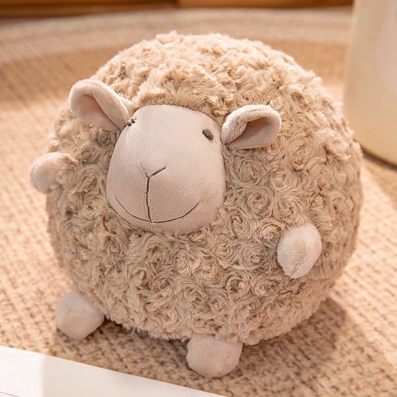 28CM Cute Round Sheep Plush Toys Stuffed Alpaca Animal Dolls For Kids Children Birthday Xmas Gift