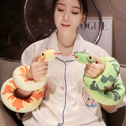 2M Simulation Snake Cosplay Plush Toys Cartoon Soft Stuffed Dolls Mascot Birthday Xmas Halloween Gift