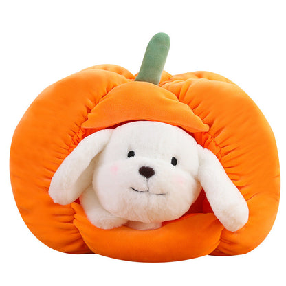 30CM Pumpkin Dog Cat Plush Toys Cartoon Soft Stuffed Animal Dolls Mascot Birthday Xmas Gift Halloween Decor