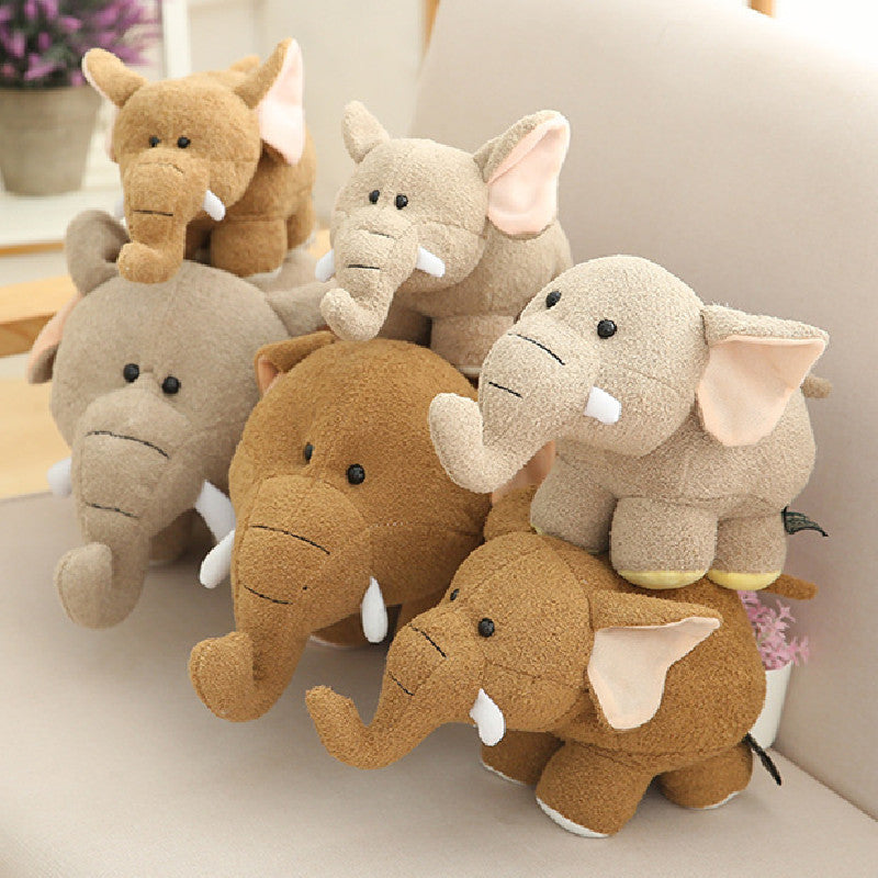 35CM Cute Elephant Hippo Dolls Stuffed Wild Animals Plush Toy For Kids Birthday Xmas Gifts Home Decor