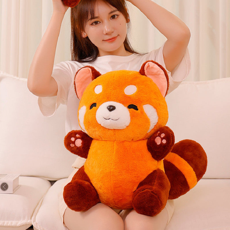 60CM Raccoon Red Bear Pillow Animals Dolls Soft Toy Birthday Gift For Kids Baby Mascot Xmas Gifts