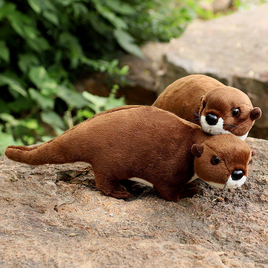 40CM Simulation Sea Otter Stuffed Animal Soft Plush Dolls Toy Birthday Gift For Kids Baby Mascot Xmas Gifts Halloween Decor