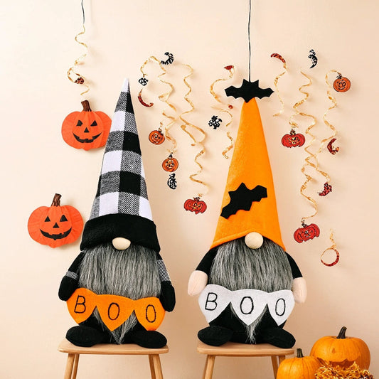 2PCS 22CM Halloween Bat The Gnome Figurine Dolls Toy Xmas Gifts Mascot Festival Home Decor