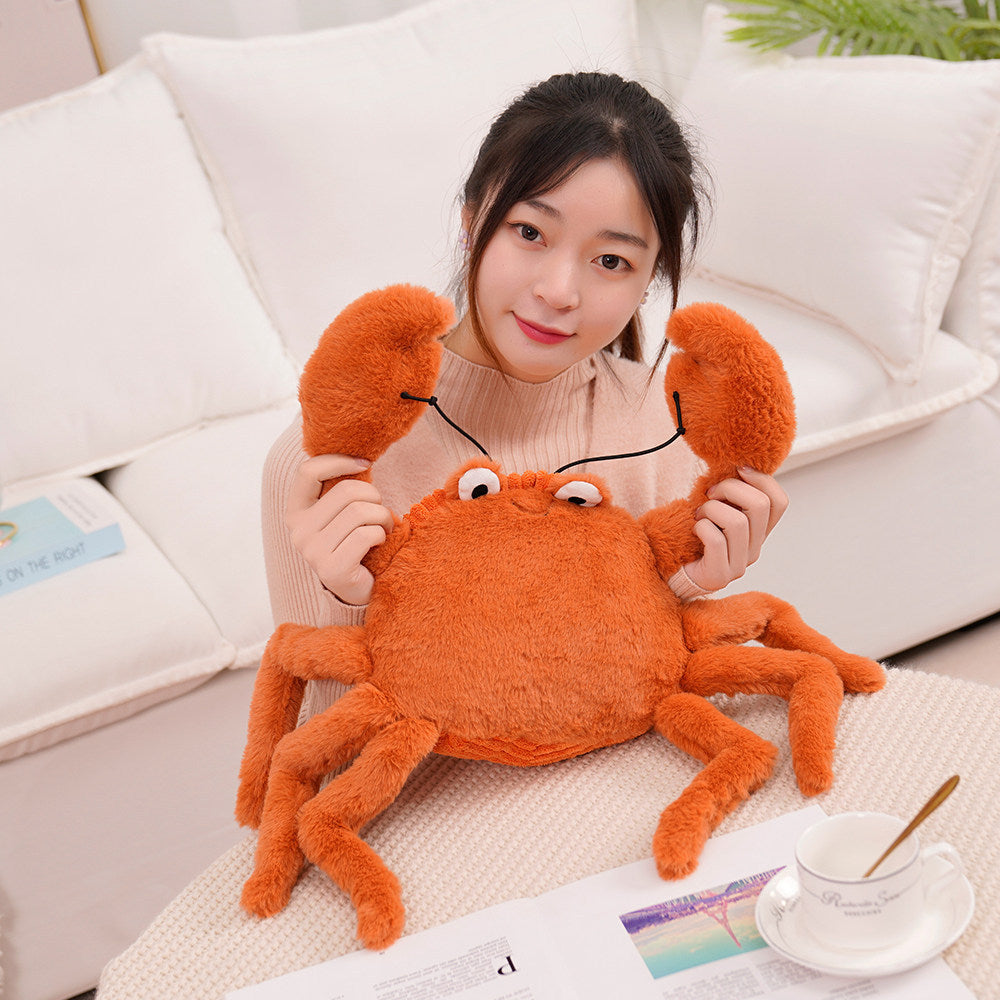 60CM Lobster Crab Soft Stuffed Animal Plush Dolls Toy Kawaii Pillow Plushies Room Decor Ocean Life Gift For Kids
