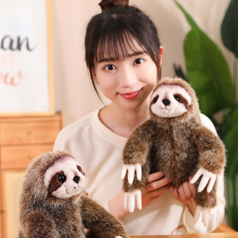 24CM Simulation Sitting Sloth Dolls Soft Wild Animals Plush Toy Birthday Gift For Kids Baby Mascot Xmas Gifts Home Decor