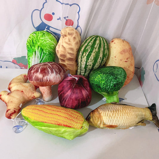 Simulated Vegetables Mushrooms Potato Peanuts Corn Plush Toys Soft Stuffed Dolls Mascot Birthday Xmas Gift Kitchen Decor