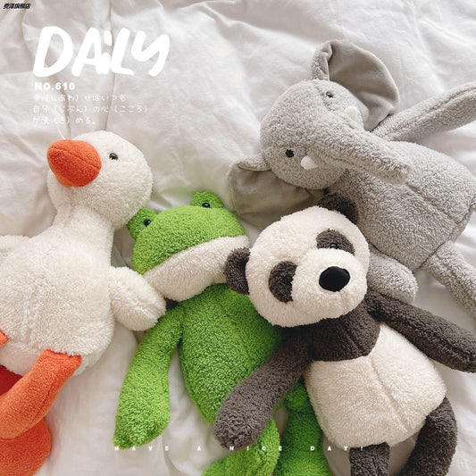 40CM Long Legged Stuffed Animal Dolls Gray Elephant Frog Duck Panda Plush Toy For Babies Girls Boys Birthday Xmas Gifts