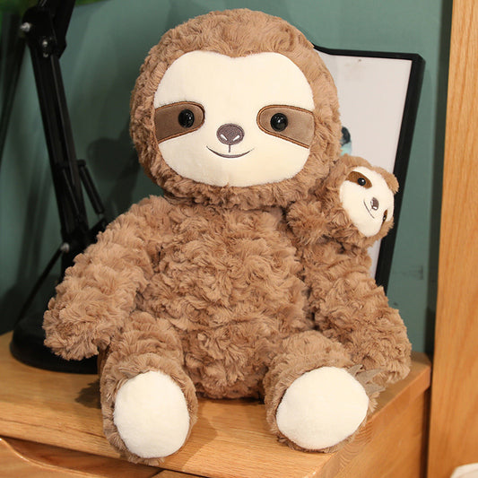 75CM Animals Mother And Child Sloth Dolls Pillow Soft Toy Kawaii Toy Birthday Gift For Kids Baby Mascot Halloween Xmas Gifts