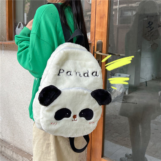 40CM Cute Panda Plush Shoulder Bags Crossbody Bag Backpack School Bags Rucksack Cartoon Soft Stuffed Gift