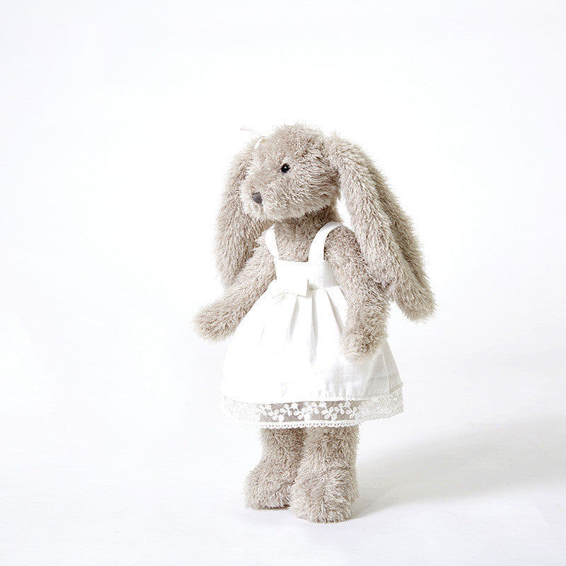 30CM White Dress Rabbit Plush Toys Soft Stuffed Animals Dolls For Baby Kids Mascot Birthday Xmas Valentine's Day Gift