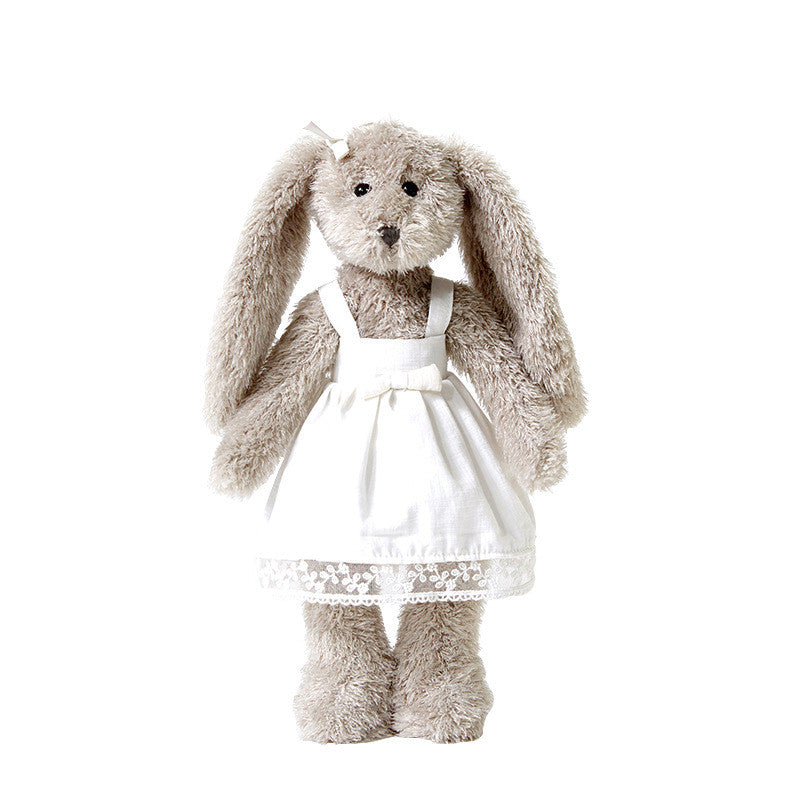 30CM White Dress Rabbit Plush Toys Soft Stuffed Animals Dolls For Baby Kids Mascot Birthday Xmas Valentine's Day Gift