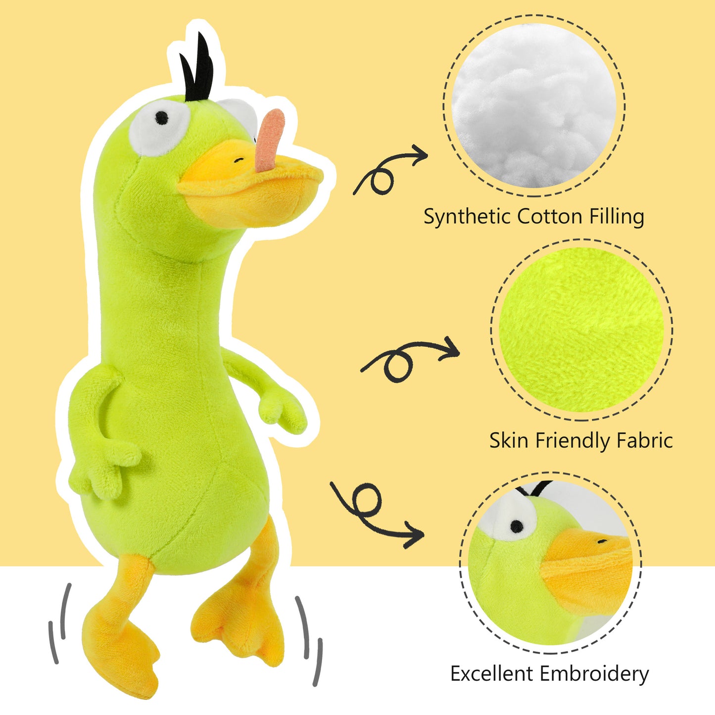 25CM Cute Duck Plush Toys Cartoon Soft Stuffed Animal Dolls Bag Mascot Birthday Xmas Gift For Kids Babies