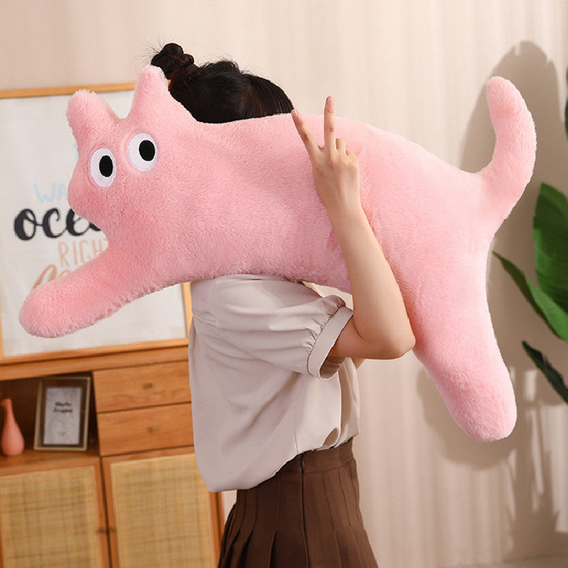 100CM Colorful Long Cat Pillow Kawaii Plush Toys Stuffed Animals Soft Doll Xmas Gifts