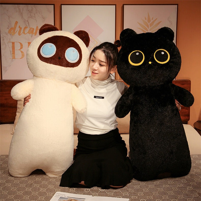 130CM Kawaii Cat Pillow Soft Cartoon Plush Stuffed Animals Doll Gifts For Kids Children Sleep Pet Pillow Home Decor