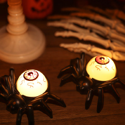 12Pcs Spider Chandelier Tea Lights Novelty Flameless LED Lights Chandelier Candle Holder Halloween Party Table Spooky Home Decor