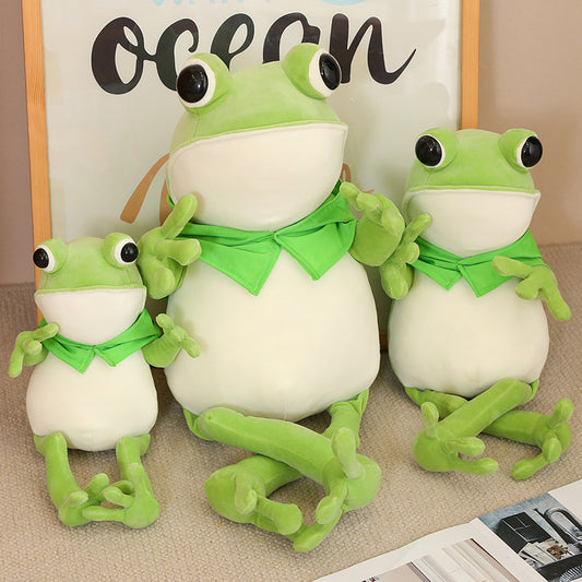 80CM Cloak Frog Pillow Soft Dolls Animals Plush Toy Birthday Xmas Gifts For Kids Mascot Home Decor