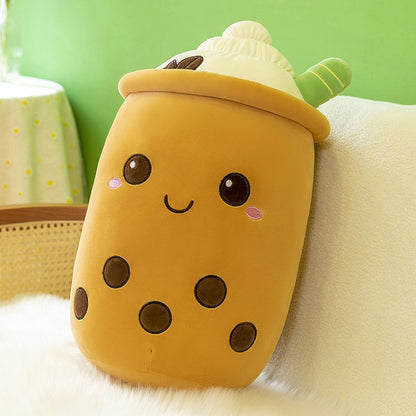 35CM Fruit Juices Bubble Milk Tea Plush Pillows Toy Cartoon Soft Stuffed Food Drink Dolls Mascot Birthday Xmas Gift