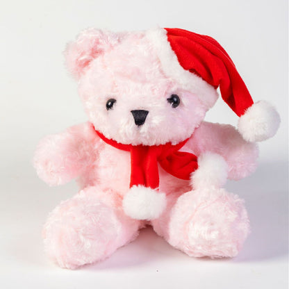 30CM Cartoon Xmas Bear Plush Toys Soft Stuffed Animal Dolls Mascot Birthday Christmas Gifts