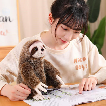 24CM Simulation Sitting Sloth Dolls Soft Wild Animals Plush Toy Birthday Gift For Kids Baby Mascot Xmas Gifts Home Decor