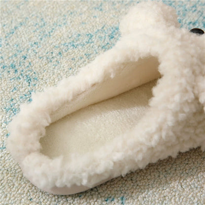 Cute Dog Slippers For Women Man Winter Warm Cozy Animal Fluffy House Slippers Plush Shoes