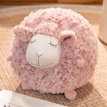 28CM Cute Round Sheep Plush Toys Stuffed Alpaca Animal Dolls For Kids Children Birthday Xmas Gift