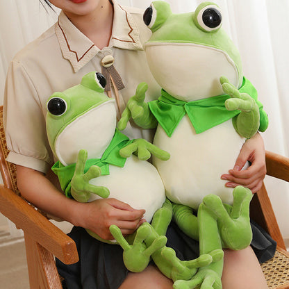 80CM Cloak Frog Pillow Soft Dolls Animals Plush Toy Birthday Xmas Gifts For Kids Mascot Home Decor