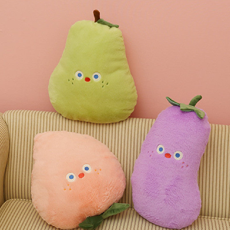 48CM Eggplant Tomato Vegetable Pillow Plush Toys Cartoon Soft Fruit Stuffed Cushion Dolls Mascot Birthday Xmas Gift Bedroom Decor