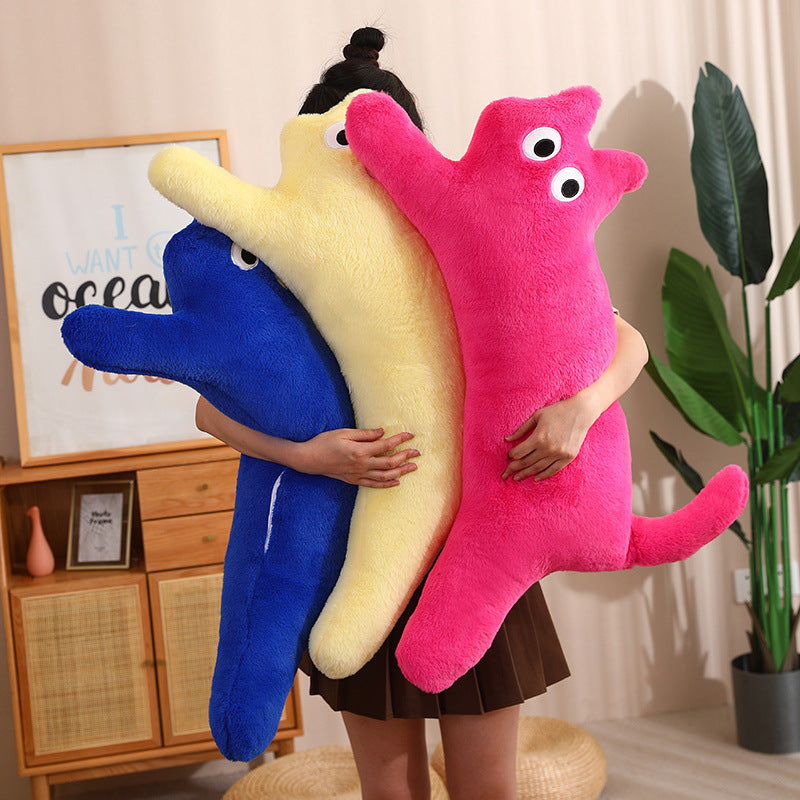 100CM Colorful Long Cat Pillow Kawaii Plush Toys Stuffed Animals Soft Doll Xmas Gifts