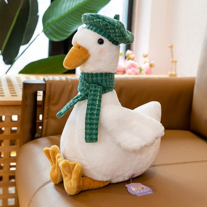 60CM Cute Duck With Hat Plush Toys Cartoon Geese Soft Stuffed Animal Dolls Mascot Birthday Xmas Gift