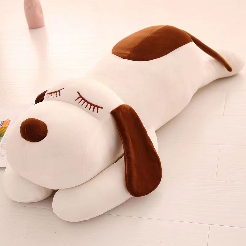 45CM White Dog Pillow Plush Toys Cartoon Soft Stuffed Animals Dolls Mascot Birthday Xmas Gift For Kids