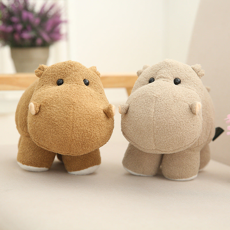 35CM Cute Elephant Hippo Dolls Stuffed Wild Animals Plush Toy For Kids Birthday Xmas Gifts Home Decor