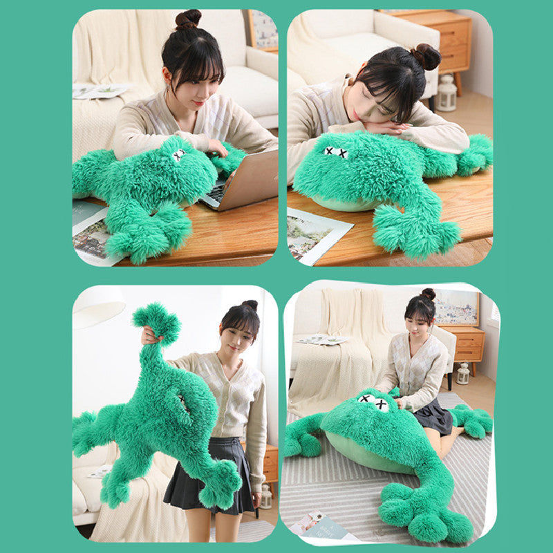 80CM Kiss Frog Pillow Soft Dolls Animals Plush Toy Birthday Xmas Gifts For Kids Mascot Home Decor