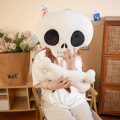 40CM Skeleton Intersecting Bones Dolls Skul Cosplay Plush Toys Cartoon Soft Stuffed Dolls Mascot Halloween Gift