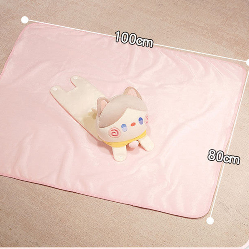 100CM Kawaii Cat Fluffy Security Blanket Soft Lovey Unisex Gifts Snuggle Toy Plush Stuffed Animals Office Siesta Blanket