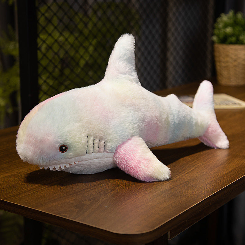 45CM Fat Shark Soft Sleeping Pillow Plush Stuffed Toy Ocean Animals Dolls Mascot Birthday Xmas Gift