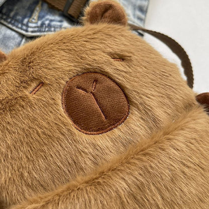 21CM&nbsp;Capybara Shoulder Bags Crossbody Bag Backpack School Bags Stuffed Animal Plush Gift