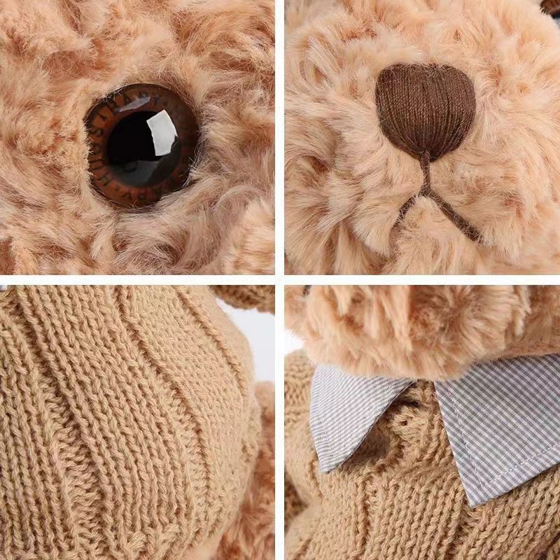 40CM Sweater Bear Plush Toys Cartoon Soft Stuffed Animals Dolls Mascot Xmas Kids Valentine's Day Gift