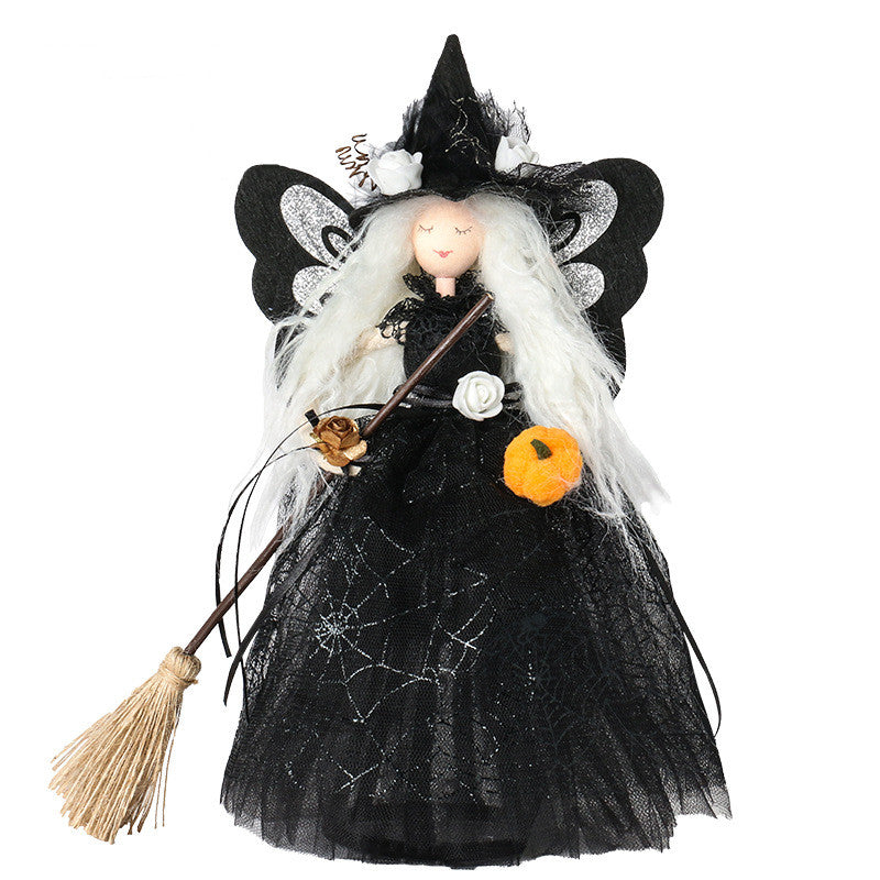 30CM Halloween Witch Dolls Toy Xmas Gifts Mascot Festival Home Decor